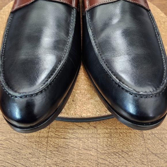 Donald J. Pliner Two Tone Penny Loafers mens Black/ Brown size 13 - Picture 3 of 16